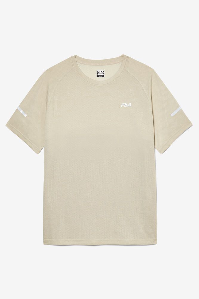 Fila T-Shirt Mens Beige Eros Crew - Ireland 95672-JZSQ